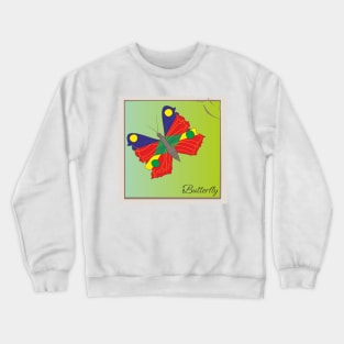 Postage stamp with butterfly Crewneck Sweatshirt